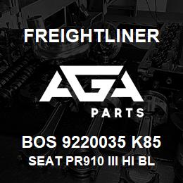 BOS 9220035 K85 Freightliner SEAT PR910 III HI BLK TITAN R&L ARM DSC | AGA Parts