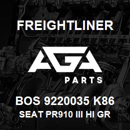 BOS 9220035 K86 Freightliner SEAT PR910 III HI GRY TITAN R&L ARM DSC | AGA Parts