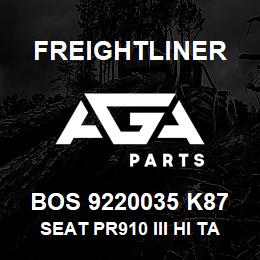 BOS 9220035 K87 Freightliner SEAT PR910 III HI TAN TITAN R&L ARM DSC | AGA Parts