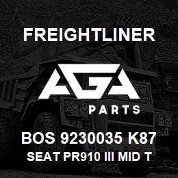 BOS 9230035 K87 Freightliner SEAT PR910 III MID TAN TITAN R&L ARM DSC | AGA Parts