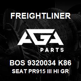 BOS 9320034 K86 Freightliner SEAT PR915 III HI GRY TITAN BEL DUAL DMP | AGA Parts