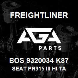 BOS 9320034 K87 Freightliner SEAT PR915 III HI TAN TITAN BEL DUAL DMP | AGA Parts