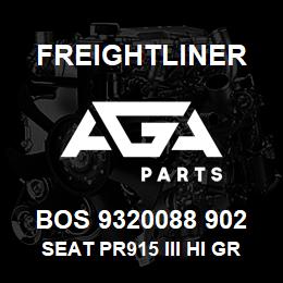 BOS 9320088 902 Freightliner SEAT PR915 III HI GRY UL BEL PSWVADJ DMP | AGA Parts