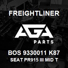 BOS 9330011 K87 Freightliner SEAT PR915 III MID TAN TITAN R&L ARM BEL | AGA Parts