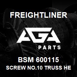 BSM 600115 Freightliner SCREW NO.10 TRUSS HEAD | AGA Parts