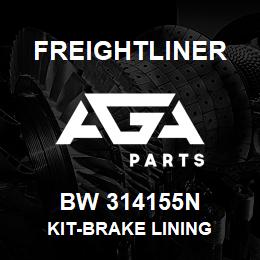 BW 314155N Freightliner KIT-BRAKE LINING | AGA Parts