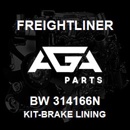 BW 314166N Freightliner KIT-BRAKE LINING | AGA Parts