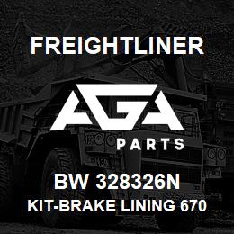 BW 328326N Freightliner KIT-BRAKE LINING 670 | AGA Parts