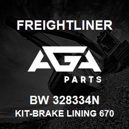 BW 328334N Freightliner KIT-BRAKE LINING 670 | AGA Parts