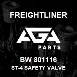 BW 801116 Freightliner ST-4 SAFETY VALVE | AGA Parts