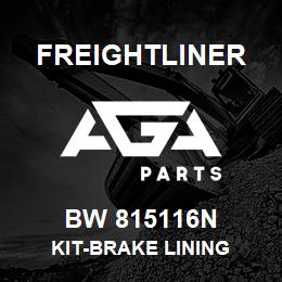 BW 815116N Freightliner KIT-BRAKE LINING | AGA Parts