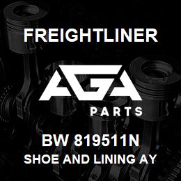 BW 819511N Freightliner SHOE AND LINING AY | AGA Parts