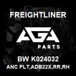 BW K024032 Freightliner ANC PLT,ADB22X,RR,RH,83DEG,SVC | AGA Parts