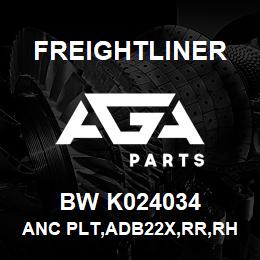 BW K024034 Freightliner ANC PLT,ADB22X,RR,RH,89DEG,SVC | AGA Parts