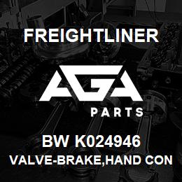 BW K024946 Freightliner VALVE-BRAKE,HAND CONTROL-REAR BRAKE,DASH | AGA Parts