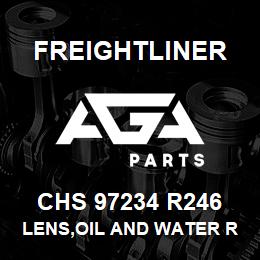 CHS 97234 R246 Freightliner LENS,OIL AND WATER RED | AGA Parts