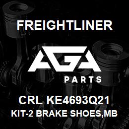 CRL KE4693Q21 Freightliner KIT-2 BRAKE SHOES,MB21 LINING,15INX4IN | AGA Parts