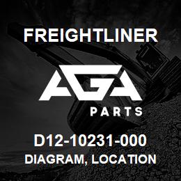 D12-10231-000 Freightliner DIAGRAM, LOCATION | AGA Parts