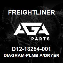 D12-13254-001 Freightliner DIAGRAM-PLMB A/DRYER | AGA Parts