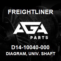 D14-10040-000 Freightliner DIAGRAM, UNIV. SHAFT | AGA Parts