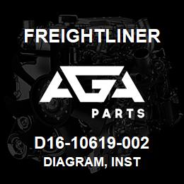 D16-10619-002 Freightliner DIAGRAM, INST | AGA Parts