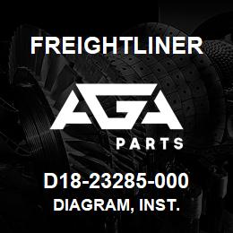 D18-23285-000 Freightliner DIAGRAM, INST. | AGA Parts