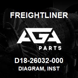 D18-26032-000 Freightliner DIAGRAM, INST | AGA Parts