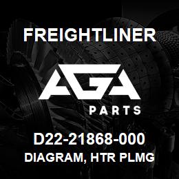 D22-21868-000 Freightliner DIAGRAM, HTR PLMG | AGA Parts