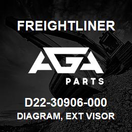 D22-30906-000 Freightliner DIAGRAM, EXT VISOR | AGA Parts