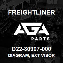 D22-30907-000 Freightliner DIAGRAM, EXT VISOR | AGA Parts