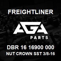 DBR 16 16900 000 Freightliner NUT CROWN SST 3/8-16 | AGA Parts