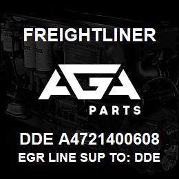 DDE A4721400608 Freightliner EGR LINE SUP TO: DDE A4721402208 | AGA Parts