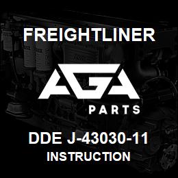 DDE J-43030-11 Freightliner INSTRUCTION | AGA Parts