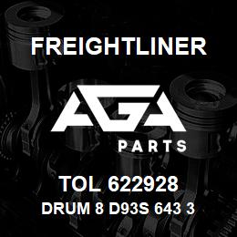 TOL 622928 Freightliner DRUM 8 D93S 643 3 | AGA Parts
