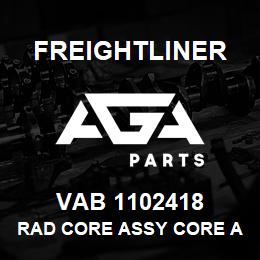 VAB 1102418 Freightliner RAD CORE ASSY CORE AND TANKS | AGA Parts