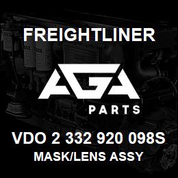 VDO 2 332 920 098S Freightliner MASK/LENS ASSY | AGA Parts