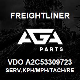 VDO A2C53309723 Freightliner SERV,KPH/MPH/TACH/RESET/TRAN/A | AGA Parts