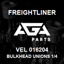 VEL 016204 Freightliner BULKHEAD UNIONS 1/4 | AGA Parts