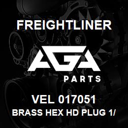 VEL 017051 Freightliner BRASS HEX HD PLUG 1/ | AGA Parts