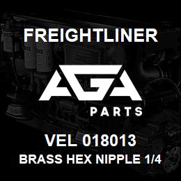 VEL 018013 Freightliner BRASS HEX NIPPLE 1/4 | AGA Parts