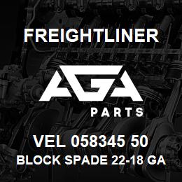 VEL 058345 50 Freightliner BLOCK SPADE 22-18 GA VINYL #6 STUD | AGA Parts