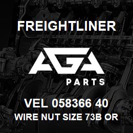 VEL 058366 40 Freightliner WIRE NUT SIZE 73B ORANGE | AGA Parts