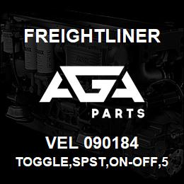 VEL 090184 Freightliner TOGGLE,SPST,ON-OFF,50 AMP,CHRM HANDL | AGA Parts