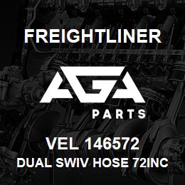 VEL 146572 Freightliner DUAL SWIV HOSE 72INC | AGA Parts