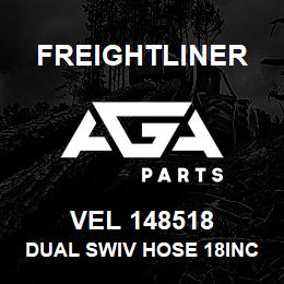 VEL 148518 Freightliner DUAL SWIV HOSE 18INC | AGA Parts