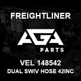 VEL 148542 Freightliner DUAL SWIV HOSE 42INC | AGA Parts