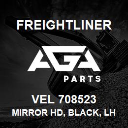 VEL 708523 Freightliner MIRROR HD, BLACK, LH | AGA Parts