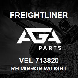 VEL 713820 Freightliner RH MIRROR W/LIGHT | AGA Parts