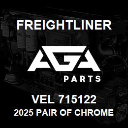 VEL 715122 Freightliner 2025 PAIR OF CHROME MIRRORS | AGA Parts