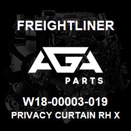 W18-00003-019 Freightliner PRIVACY CURTAIN RH X | AGA Parts